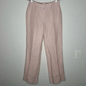 Brooks Brothers linen blend pinstriped peach colored pants size 6